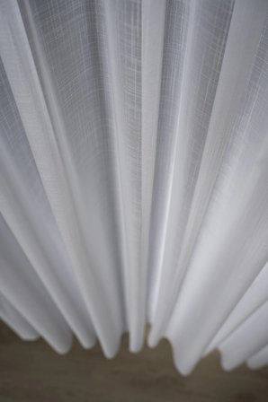 Estetik Modern Flamlı Dokulu Pileli Tül Perde Salon Oturma Odası Yatak Odası Çocuk Odası