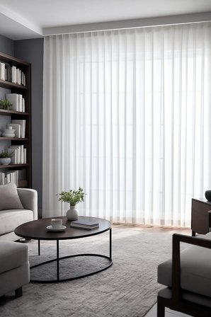 Estetik Modern Flamlı Dokulu Pileli Tül Perde Salon Oturma Odası Yatak Odası Çocuk Odası