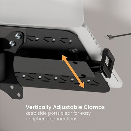 Monitör Koluna Takılabilen Dikey Laptop Tutucu Stand| 12” – 18” Arası | 9 kg Taşıma Kapasiteli