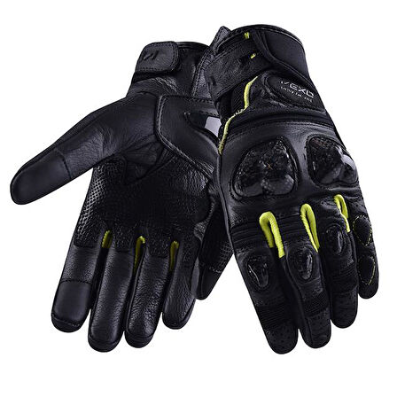 Vexo Gp Tech Pro Aır Yazlık Deri Eldiven Siyah-neon Sarı 2X-LARGE