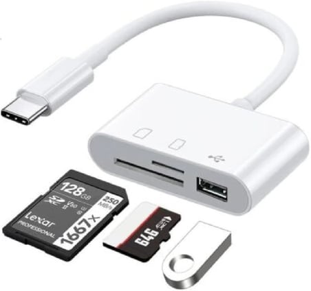 Alfais 5232 Usb Type C To Sd Microsd Tf Kart Okuyucu Usb 3in1 Çevirici Dönüştürücü Adaptör