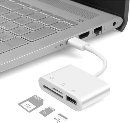 Alfais 5232 Usb Type C To Sd Microsd Tf Kart Okuyucu Usb 3in1 Çevirici Dönüştürücü Adaptör