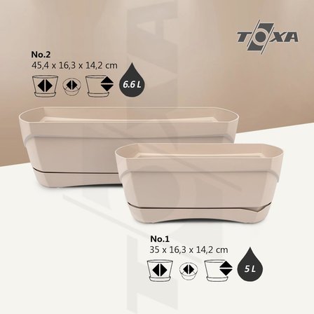 Modern Balkon Saksı (Kahve, 5 Litre)