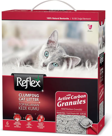 Granül Aktif Karbonlu Topaklanan Kedi Kumu, 6 L