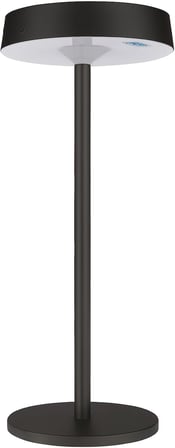 Dubai Solar Şarjlı Masa Lambası – 3 Kademeli Dimmer, Dokunmatik, Type-C USB, Güneş Enerjili, Siyah Metal Gövde, 31 cm