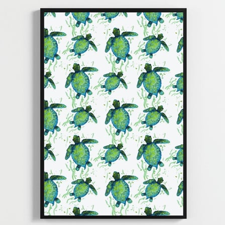 Besay Tiny Turtles:Sevimli Kaplumbağalar Çocuk Odası Posteri–Dekoratif 3lü Set A4 Çerçevesiz