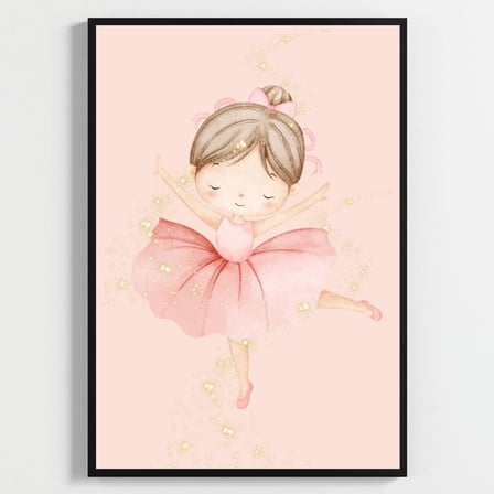 Besay Dans Eden Balerin Çocuk Odası Posteri–Dekoratif 3lü Set A4 Çerçevesiz