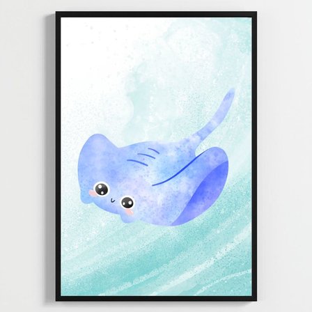Besay Aqua:Sevimli Deniz Canlıları Çocuk Odası Posteri–Dekoratif 3lü Set A4 Çerçevesiz