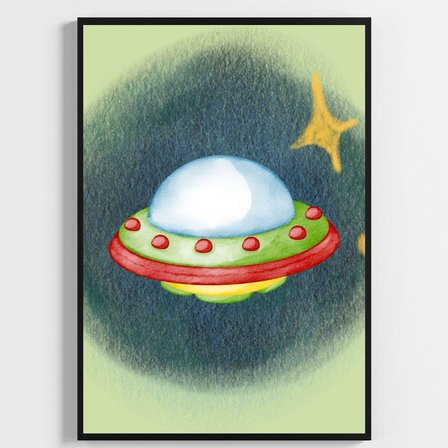 Besay Uzay Macerası | Astronotlu Eğitici Ve Eğlenceli Bebek Odası Posteri | 3'Lü Çocuk Odası Poster Seti A3 Çerçevesiz