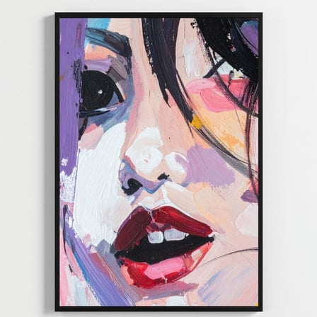 Besay Yüzler Ve İzler | Modern Salon Duvar Dekorasyonu | Kırmızı Pop Art Kadın Posteri | 3'Lü Set A2 Çerçevesiz
