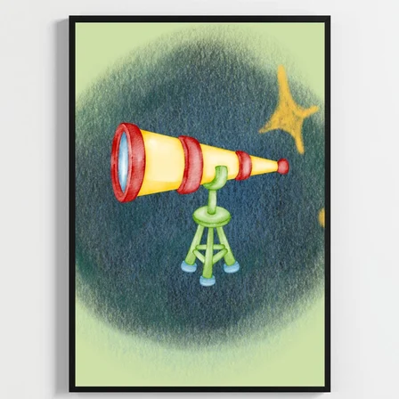 Besay Uzay Macerası | Astronotlu Eğitici Ve Eğlenceli Bebek Odası Posteri | 3'Lü Çocuk Odası Poster Seti A2 Çerçevesiz