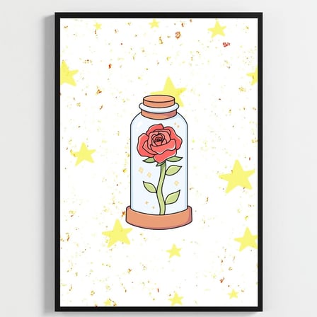 Besay Küçük Prens | Bebek Ve Çocuk Odası Duvar Dekorasyonu | İkonik Gül Ve Tilki Temalı Çocuk Posteri | 3'Lü Set A2 Çerçevesiz