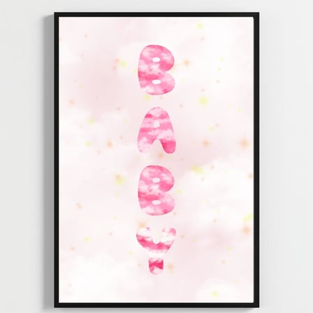 "Besay Ayıcık Masalı | ""Baby"" Temalı Çocuk Odası Dekorasyonu | Yeni Doğan Kız Bebek Hediyesi Sulu Boya Poster | 3'Lü Set A4 Ç