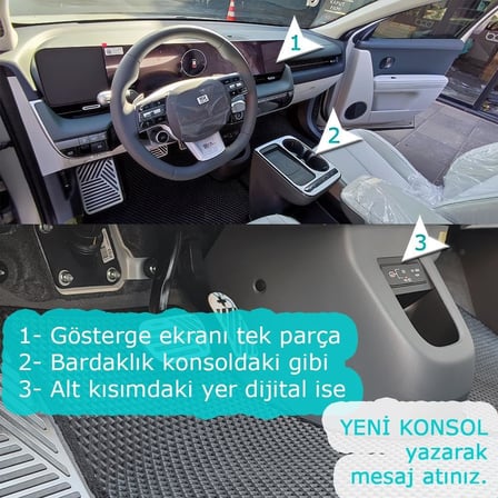 Hyundai IONIQ 5 3D Havuzlu Paspas ve Bagaj Havuzu Seti Gri 2021-Sonrası ioniq 5