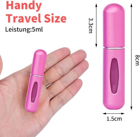 4 ADET Parfüm Püskürtücü Şişe 5 ml Mini Doldurulabilir Sprey Taşınabilir Sıvı Koku Şişesi Görsel Pencereli Boş Seyahat Şişesi Çanta El Çantası Cep Bavul için