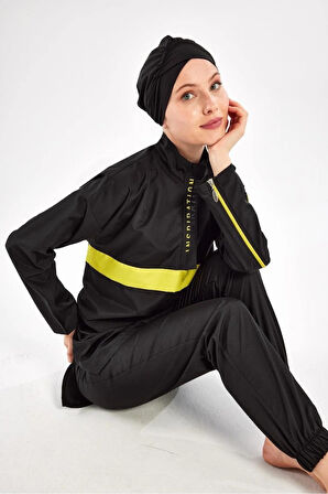 Adasea 251502 Henley Tam Kapalı Tasarım Tesettür Mayo