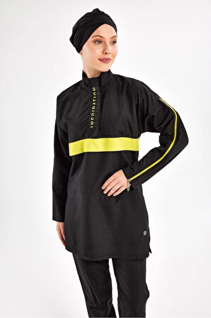 Adasea 251502 Henley Tam Kapalı Tasarım Tesettür Mayo