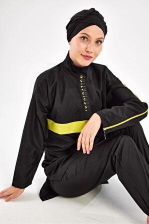 Adasea 251502 Henley Tam Kapalı Tasarım Tesettür Mayo