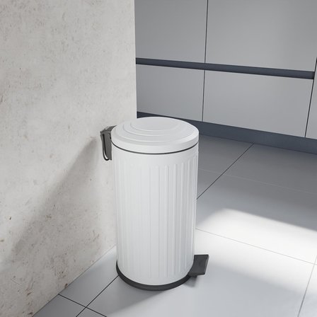 Midas Çöp Kovası - Pedallı 16lt, Beyaz | 35.22.57.03.04