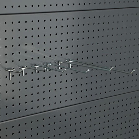 10 Adet Delikli Panel Kancası - Aksesuar Kancası 2.5 cm-15 cm