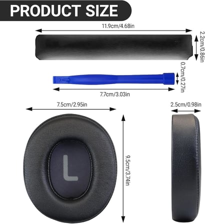 1 çift yedek kulak yastığı ve 1 kafa bandı JBL Tune 700 (700BT)/710(710BT)/720(720BT)/750(750BT,750BTNC)/760(760NC) kulaklık için, hafızalı köpüklü