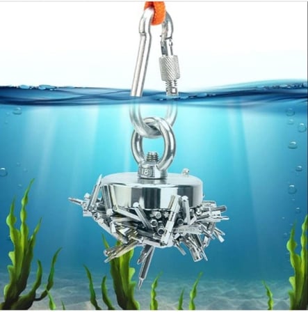Dünya Magnet Magnet Fishing Halatlı Eldivenli Neodyum Pot Mıknatıs Seti, 80Mm Büyük Kancalı Mıknatıs Balıkçılığı