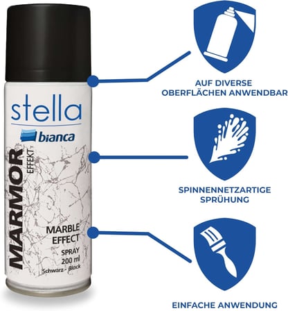 Stella Mermer Efekti Sprey 200ml Siyah