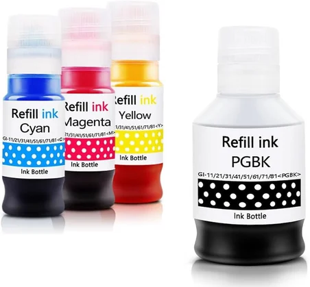 Canon Pixma GI-41 / GI41 4 Renk Muadil Mürekkep Seti - Siyah 170 ML- Renkliler 70 ML