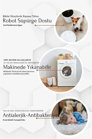 Kedi Ve Köpek Mama Altlıgı Evcil Hayvan Beslenme Matı Kolay Temizlenir Yıkanabilir, Tek Ebat