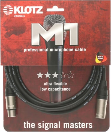 M1 MY206 Mikrofon Kablosu Siyah 15m XLR Uçlu