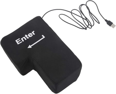 Enter Tuşlu Yastık, Groo USB Giriş Tuşu, Stres Azaltma Vent Aletleri, Kırılmaz Rahatlama Enter Tuşu, BüRo Masaüstü Nap Yastığı