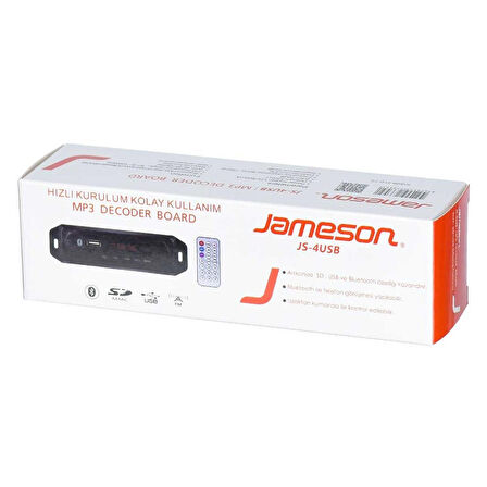 Jameson Js-4 Usb Bluetooth Aux Sd Kart Fm Radyolu Oto Teyp Çevirici Board 