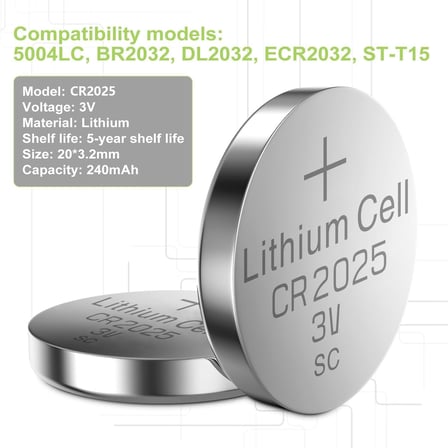 CR2025 Pil 10'lu Paket Lityum Düğme Pil 3V 2025