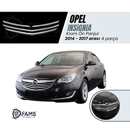 Opel İnsignia Krom Ön Panjur 4 Parça 2014-2017 Paslanmaz Çelik
