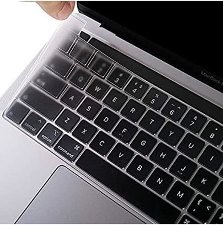 Macbook Air 13.6 M2 A2681 / M3 A3113 / M4 A3240 ile Uyumlu Türkçe Q Klavye Koruyucu, Şeffaf Silikon