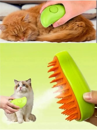 Buharlı Kedi &amp; Köpek Yıkama Fırçası Tarağı Yumuşak Silikon