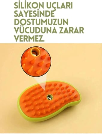 Buharlı Kedi &amp; Köpek Yıkama Fırçası Tarağı Yumuşak Silikon