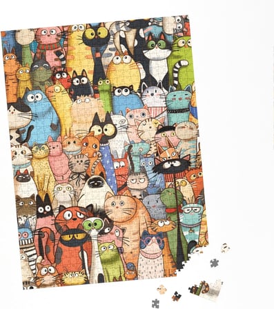 1000 Parça Puzzle Miyav Mahalle