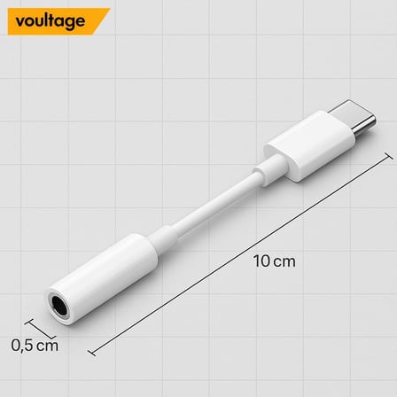 USB-C To 3.5mm Jak Kulaklık Adaptörü - Dijital Dönüştürücü - Tüm Cihazlarla Uyumlu - Siyah - Kompakt Tasarım - Yüksek Kaliteli Ses - Taşınabilir