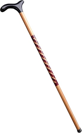 El İşçiliği Ahşap Baston - 93 cm Özel İşlemeli, Ergonomik Derbi Başlıklı Şık ve Dayanıklı Yürüme Desteği 714476