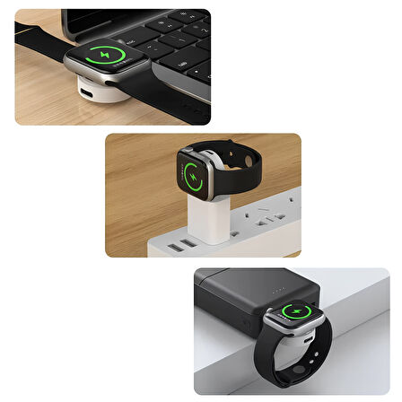 iphone samsung için Saat Şarj cihazı aleti Magsafe Wireless PD 15W Hızlı Şarj | 360° Standlı Tasarım