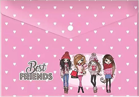 Keskin Color Çıtçıtlı Dosya Best Friends A4 Plastik 120770-99