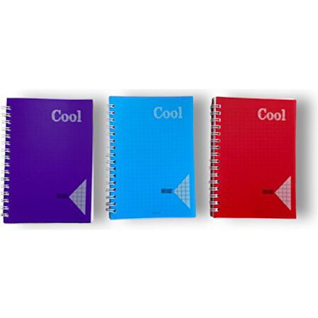 Keskin Color Defter Plastik Kapak Spiralli Cool A6 80 Yp.Kareli