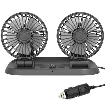 Araç Araba Otomobil Mini 2 li Vantilatör Fan Pervane Soğutucu, Karavan, Tır, Ofis, AC to DC aparat dahil