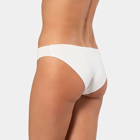 Türen Kadın Lazer Kesim Pamuklu Bikini Külot 907/Beyaz