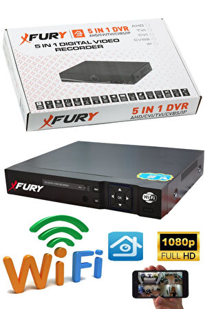 FURY 2 Kamera 1080P Görüntü Gece Renkli Full Hd 4 x Ultra Led Güvenlik Kamera Seti 1TB 5500