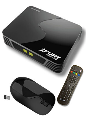 FURY Android Tv Box Medya Oynatıcı 16GB Hafıza Dahili Wifi - Kablosuz Mouse - Çanaksız TV İzleme