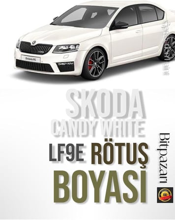 Skoda Candy White Rötuş Boyası 28ml LF9E, LF9Efleafff