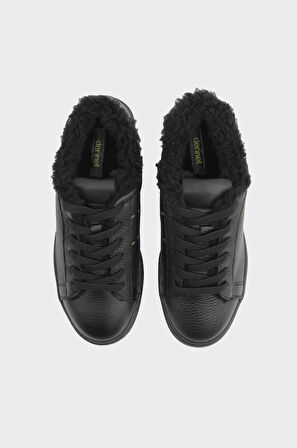 Hakiki Deri Comfort Taban Kürklü Kadın Sneaker 