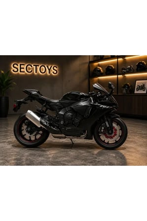 1:12 Ölçek Yamaha YZF-R1 Model Diecast Motosiklet Kutulu Lisanslı Yamaha YZF-R1 Siyah